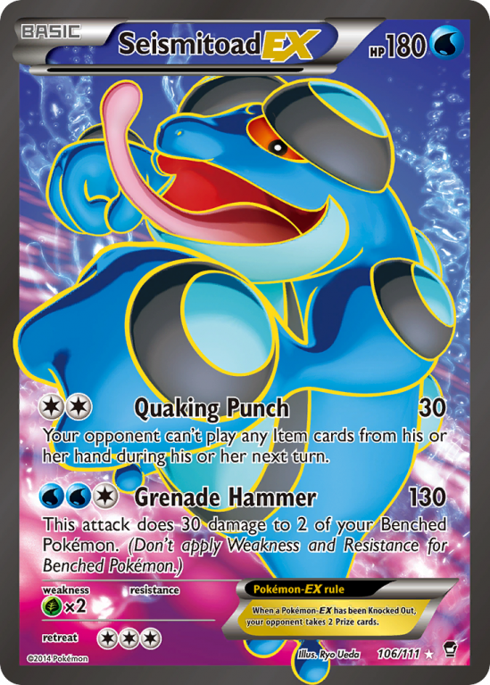 Seismitoad-EX 106/111 XY Furious Fists