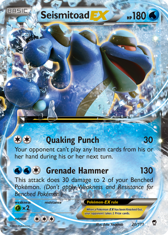 Seismitoad-EX 20/111 XY Furious Fists