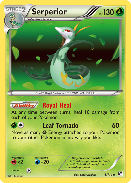 Serperior 6/114 Black & White Black & White