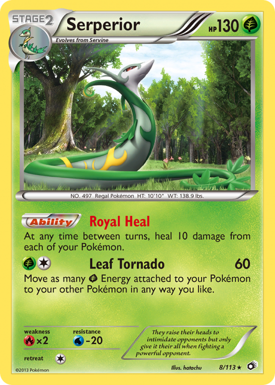 Serperior 8/113 Black & White Legendary Treasures