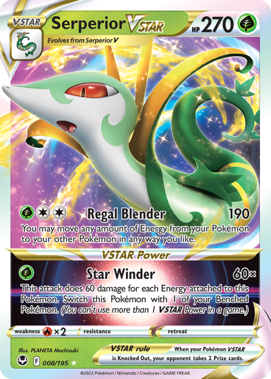 Serperior VSTAR 8/195 Sword & Shield Silver Tempest