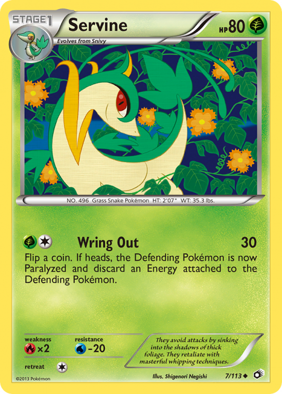 Servine 7/113 Black & White Legendary Treasures