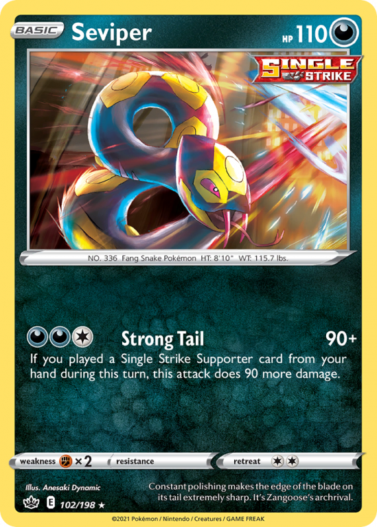 Seviper 102/198 Sword & Shield Chilling Reign