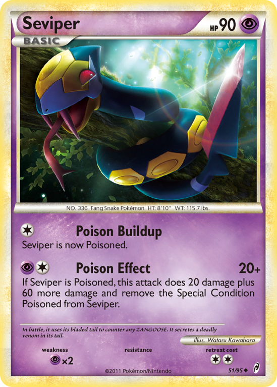 Seviper 51/106 HeartGold & SoulSilver Call of Legends