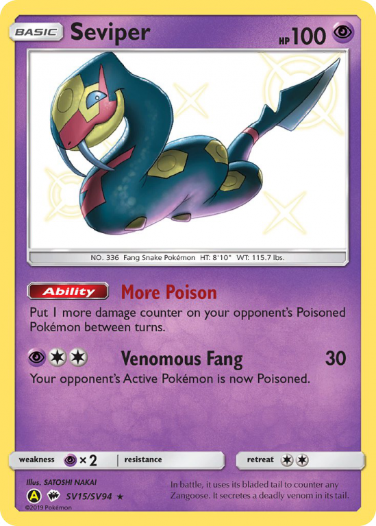 Seviper SV15/94 Sun & Moon Shiny Vault