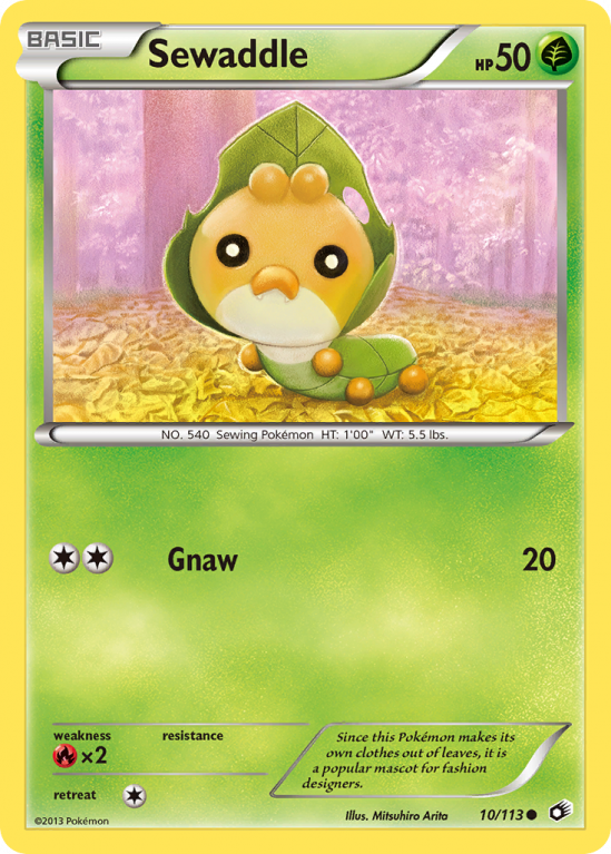 Sewaddle 10/113 Black & White Legendary Treasures