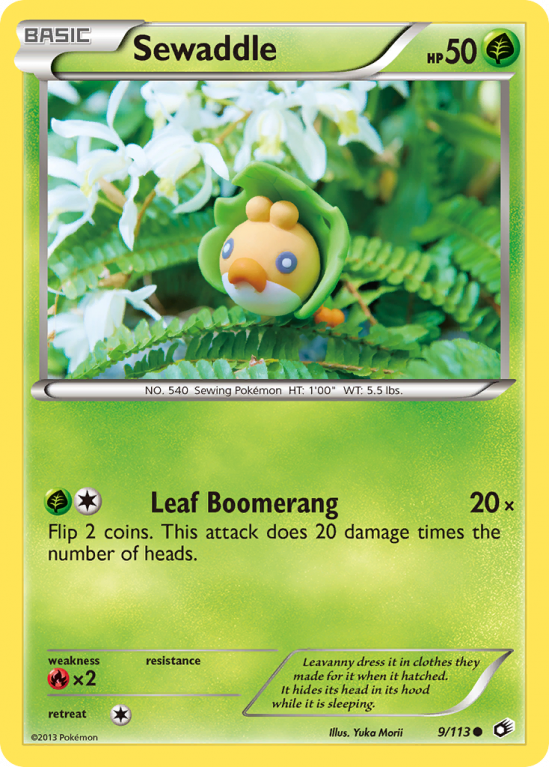 Sewaddle 9/113 Black & White Legendary Treasures