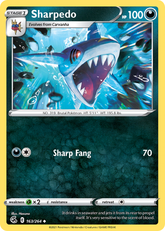 Sharpedo 163/264 Sword & Shield Fusion Strike