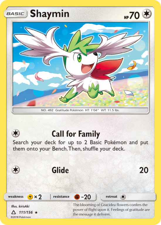 Shaymin 111/156 Sun & Moon Ultra Prism