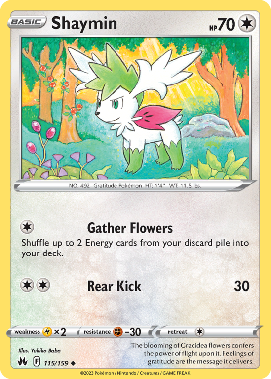 Shaymin 115/159 Sword & Shield Crown Zenith