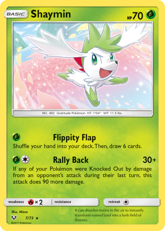 Shaymin 7/73 Sun & Moon Shining Legends