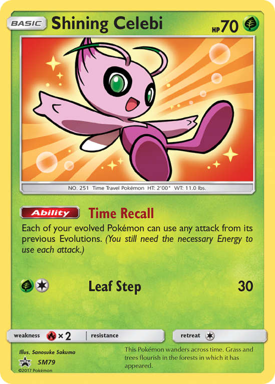 Shining Celebi SM79/156 Sun & Moon SM Black Star Promos