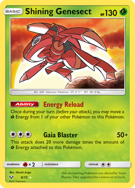 Shining Genesect 9/73 Sun & Moon Shining Legends