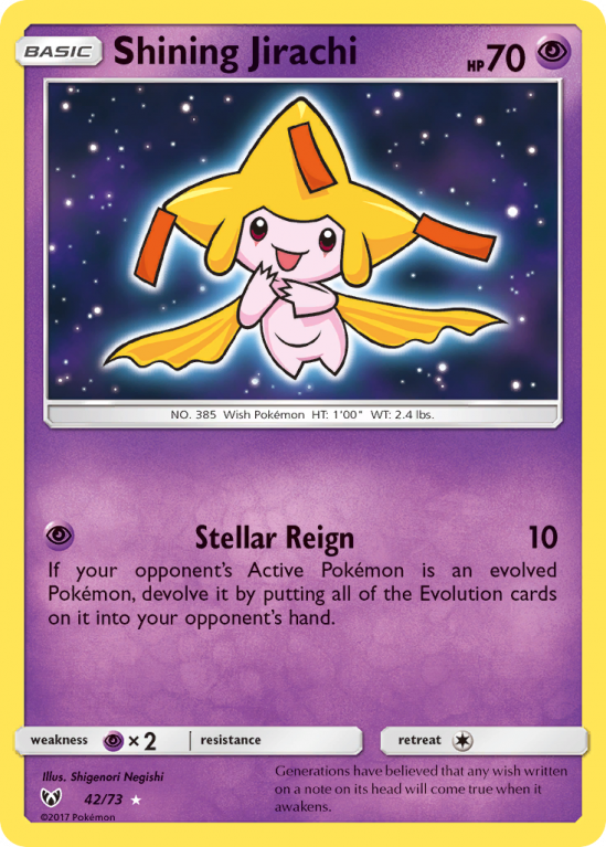 Shining Jirachi 42/73 Sun & Moon Shining Legends