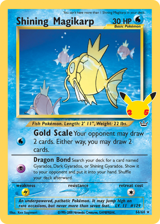 Shining Magikarp 66/25 Sword & Shield Celebrations: Classic Collection