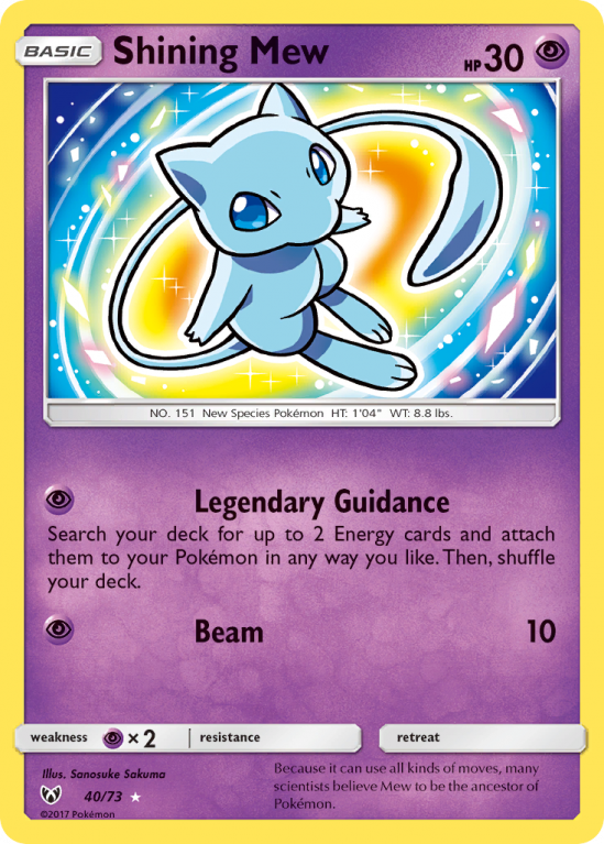 Shining Mew 40/73 Sun & Moon Shining Legends