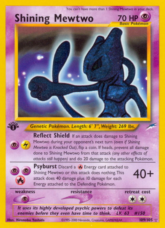 Shining Mewtwo 109/113 Neo Neo Destiny