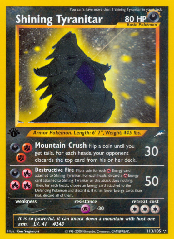 Shining Tyranitar 113/113 Neo Neo Destiny
