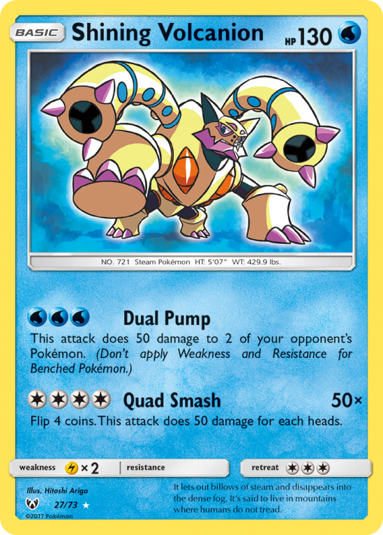 Shining Volcanion 27/73 Sun & Moon Shining Legends