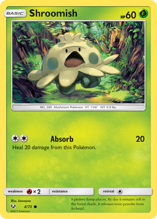 Shroomish 4/73 Sun & Moon Shining Legends