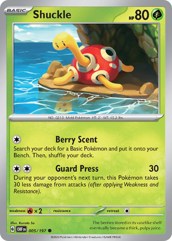 Shuckle 5/197 Scarlet & Violet Obsidian Flames