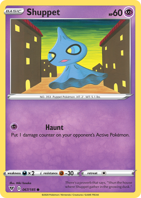 Shuppet 67/185 Sword & Shield Vivid Voltage