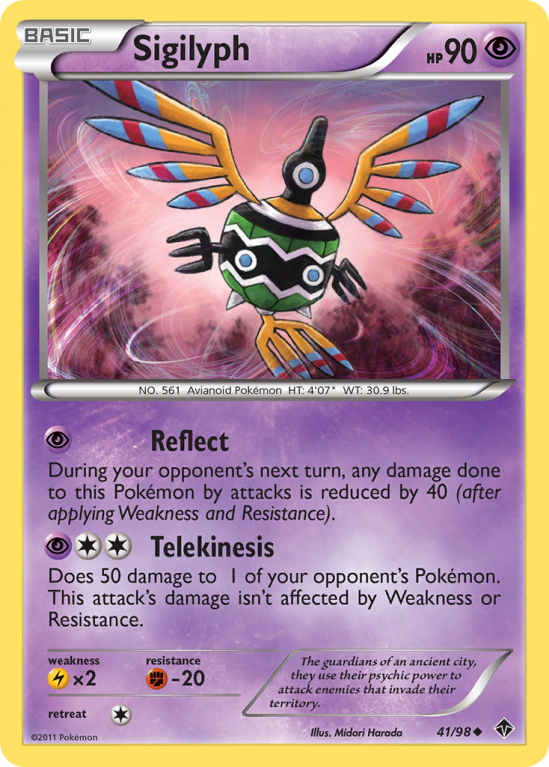 Sigilyph 41/98 Black & White Emerging Powers