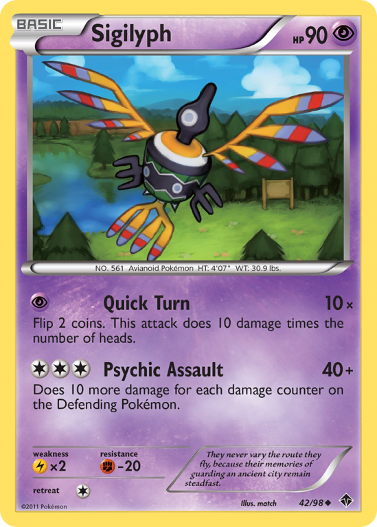 Sigilyph 42/98 Black & White Emerging Powers