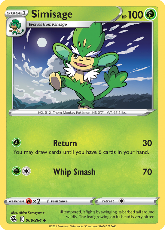 Simisage 8/264 Sword & Shield Fusion Strike