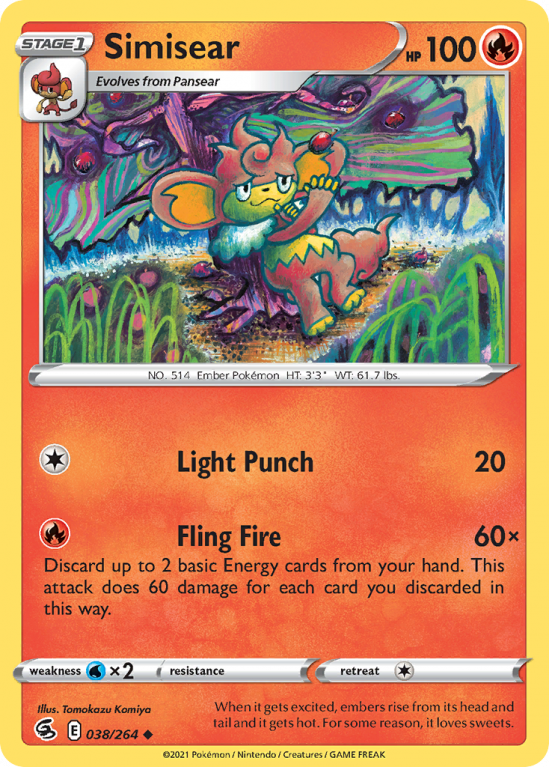 Simisear 38/264 Sword & Shield Fusion Strike