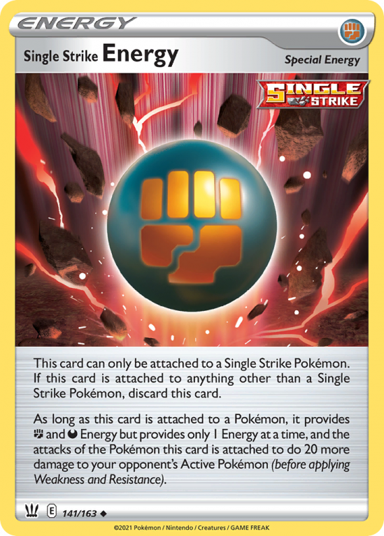 Single Strike Energy 141/163 Sword & Shield Battle Styles