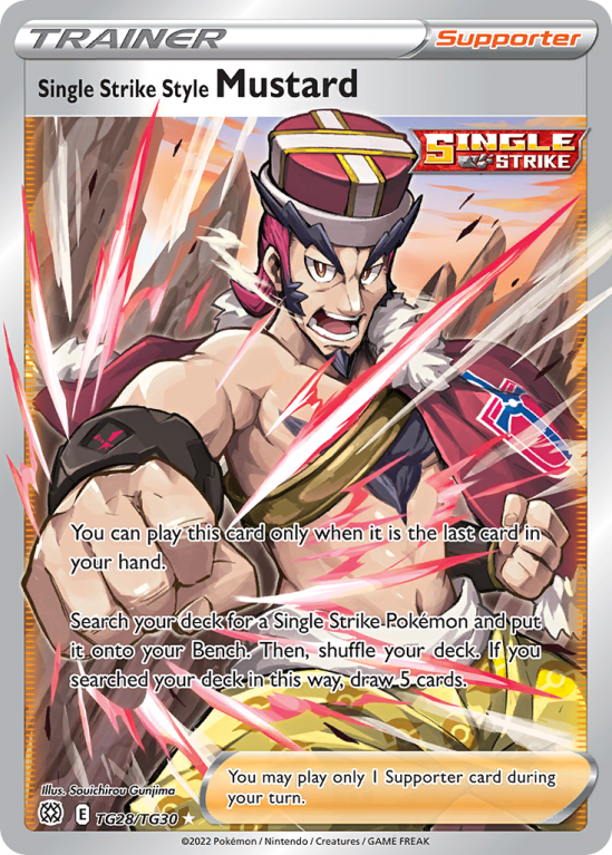 Single Strike Style Mustard TG28/30 Sword & Shield Brilliant Stars Trainer Gallery