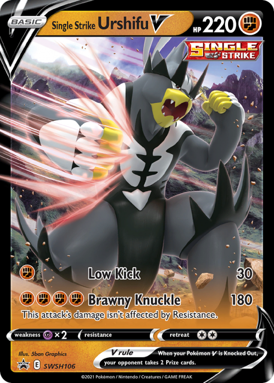Single Strike Urshifu V SWSH106/103 Sword & Shield SWSH Black Star Promos