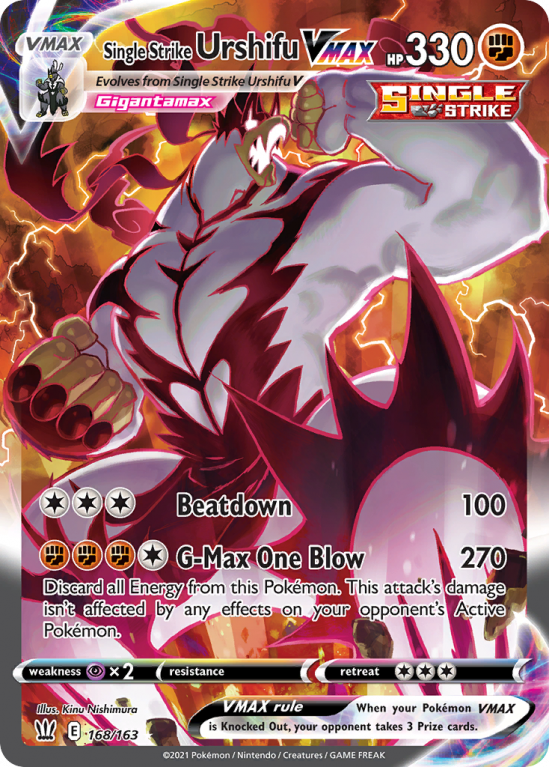 Single Strike Urshifu VMAX 168/163 Sword & Shield Battle Styles