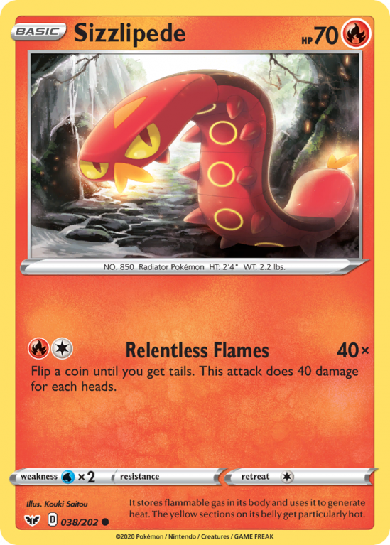 Sizzlipede 38/202 Sword & Shield Sword & Shield