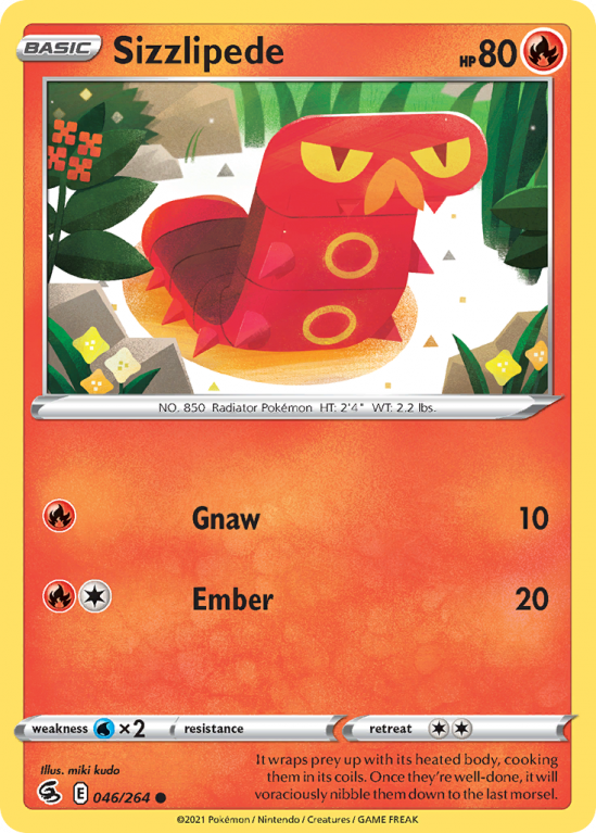 Sizzlipede 46/264 Sword & Shield Fusion Strike