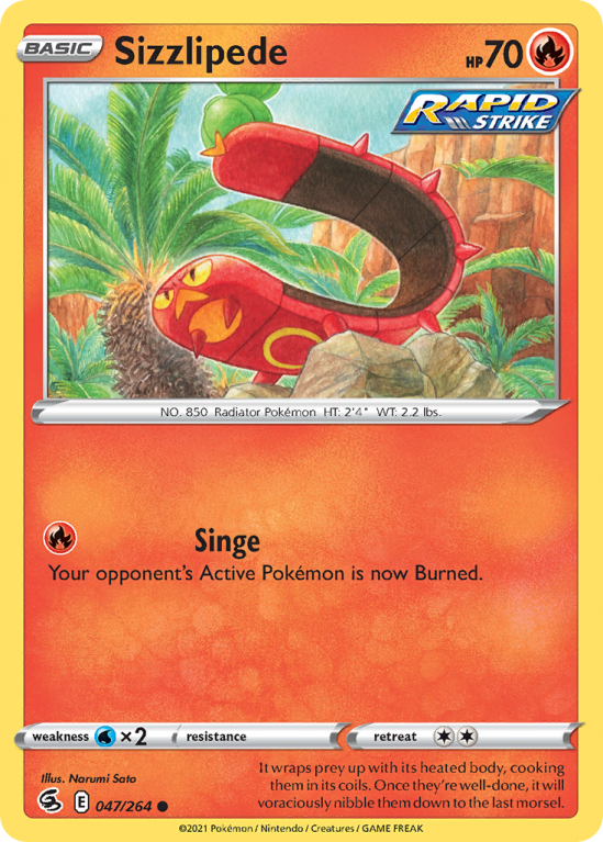 Sizzlipede 47/264 Sword & Shield Fusion Strike