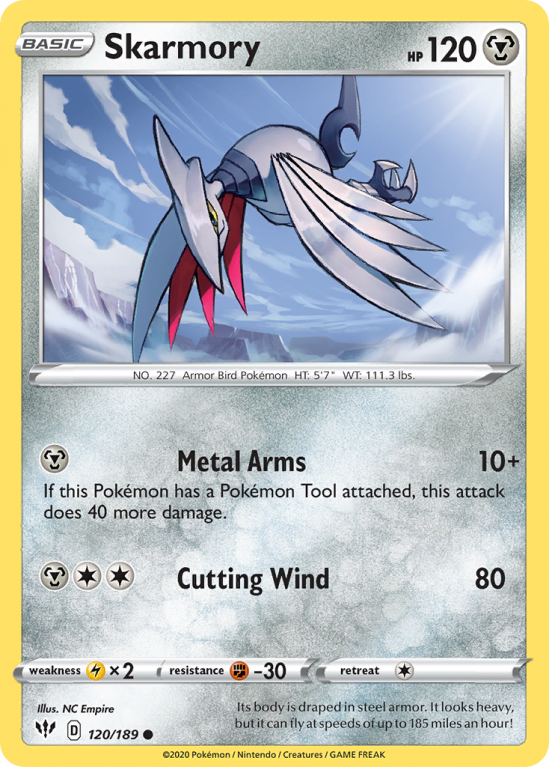 Skarmory 120/189 Sword & Shield Darkness Ablaze