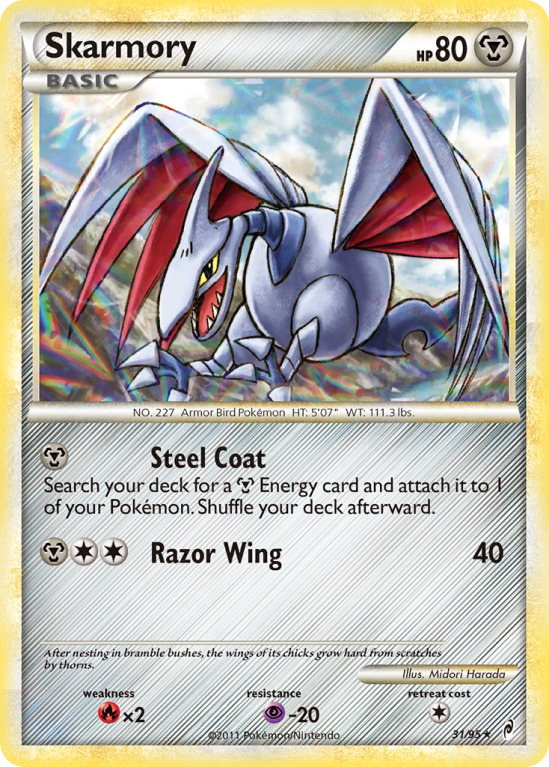 Skarmory 31/106 HeartGold & SoulSilver Call of Legends