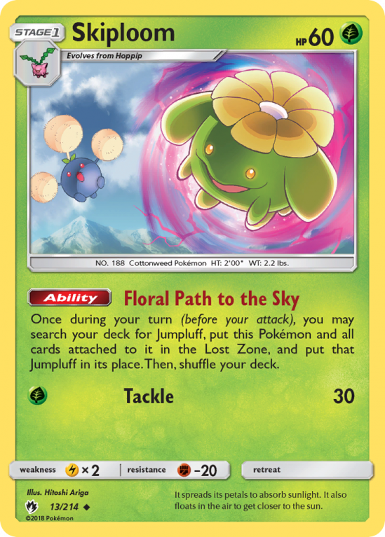 Skiploom 13/214 Sun & Moon Lost Thunder