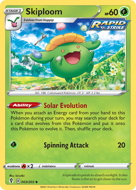 Skiploom 3/203 Sword & Shield Evolving Skies