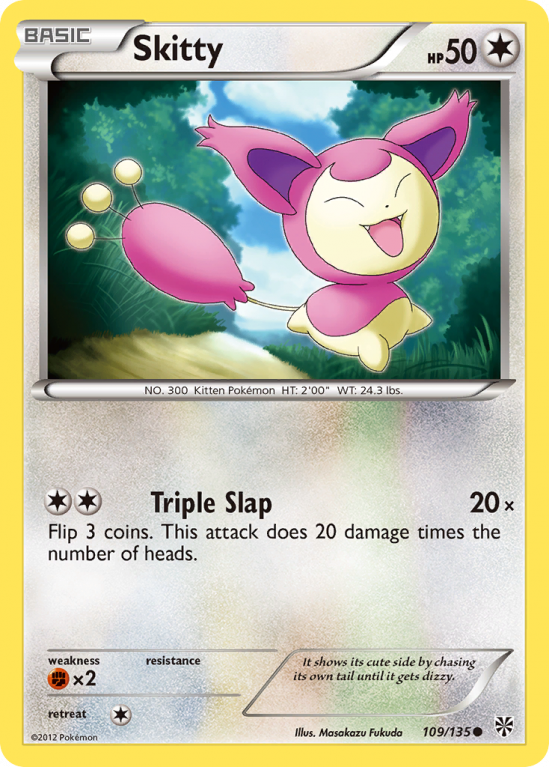 Skitty 109/135 Black & White Plasma Storm