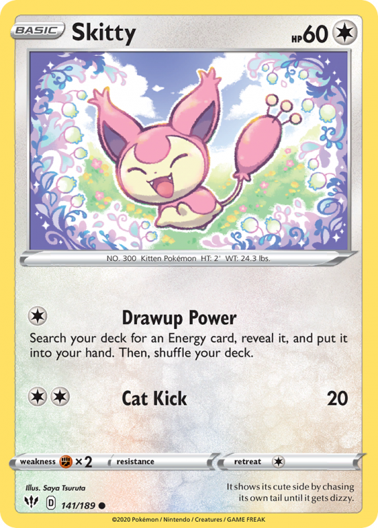 Skitty 141/189 Sword & Shield Darkness Ablaze