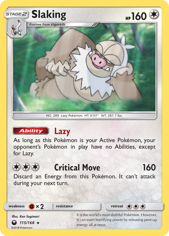 Slaking 115/168 Sun & Moon Celestial Storm