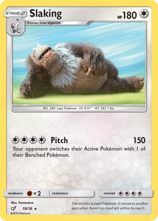 Slaking 18/18 Sun & Moon Detective Pikachu
