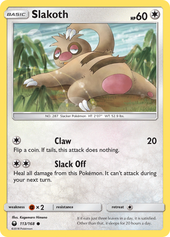 Slakoth 113/168 Sun & Moon Celestial Storm