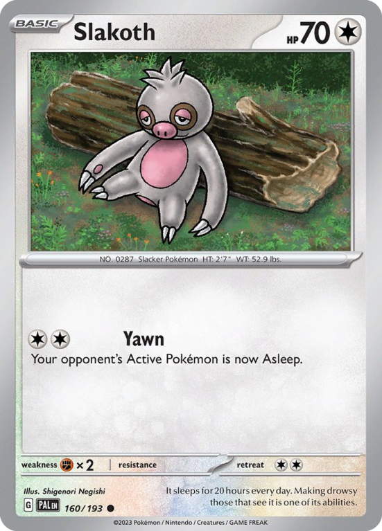 Slakoth 160/193 Scarlet & Violet Paldea Evolved