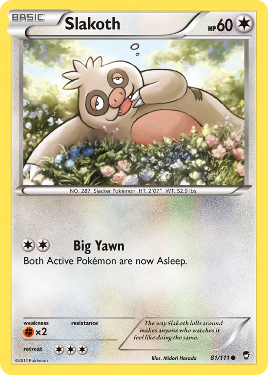 Slakoth 81/111 XY Furious Fists