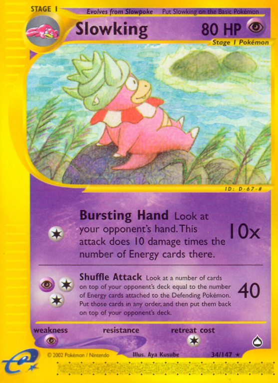 Slowking 34/186 E-Card Aquapolis