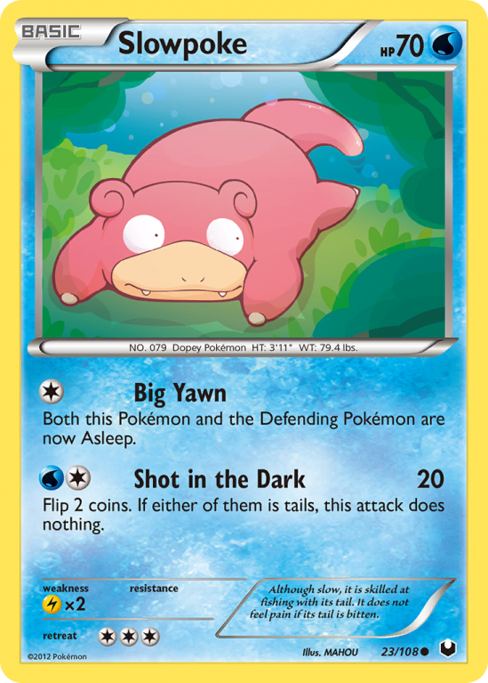 Slowpoke 23/108 Black & White Dark Explorers
